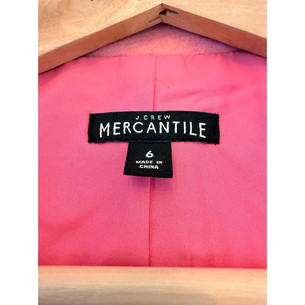 J. Crew Mercantile City Coat Petal‎ Pink Wool Blend Stadium Coat Spring Jacket 6 - Picture 8 of 13
